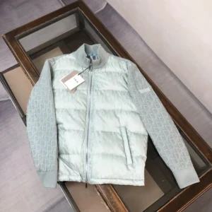 Dior Stand-Collar Panel Puffer Jacket - Style 2 - Dior puffer jacket real photo 1