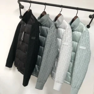 Dior Stand-Collar Panel Puffer Jacket - Style 4 - Dior puffer jacket real photo 2