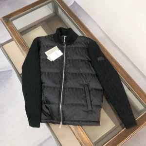 Dior Stand-Collar Panel Puffer Jacket - Style 9 - Dior puffer jacket real photo 1