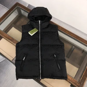 Gucci Hooded Puffer Vest - Style 3 - Gucci puffer vest real photo 1