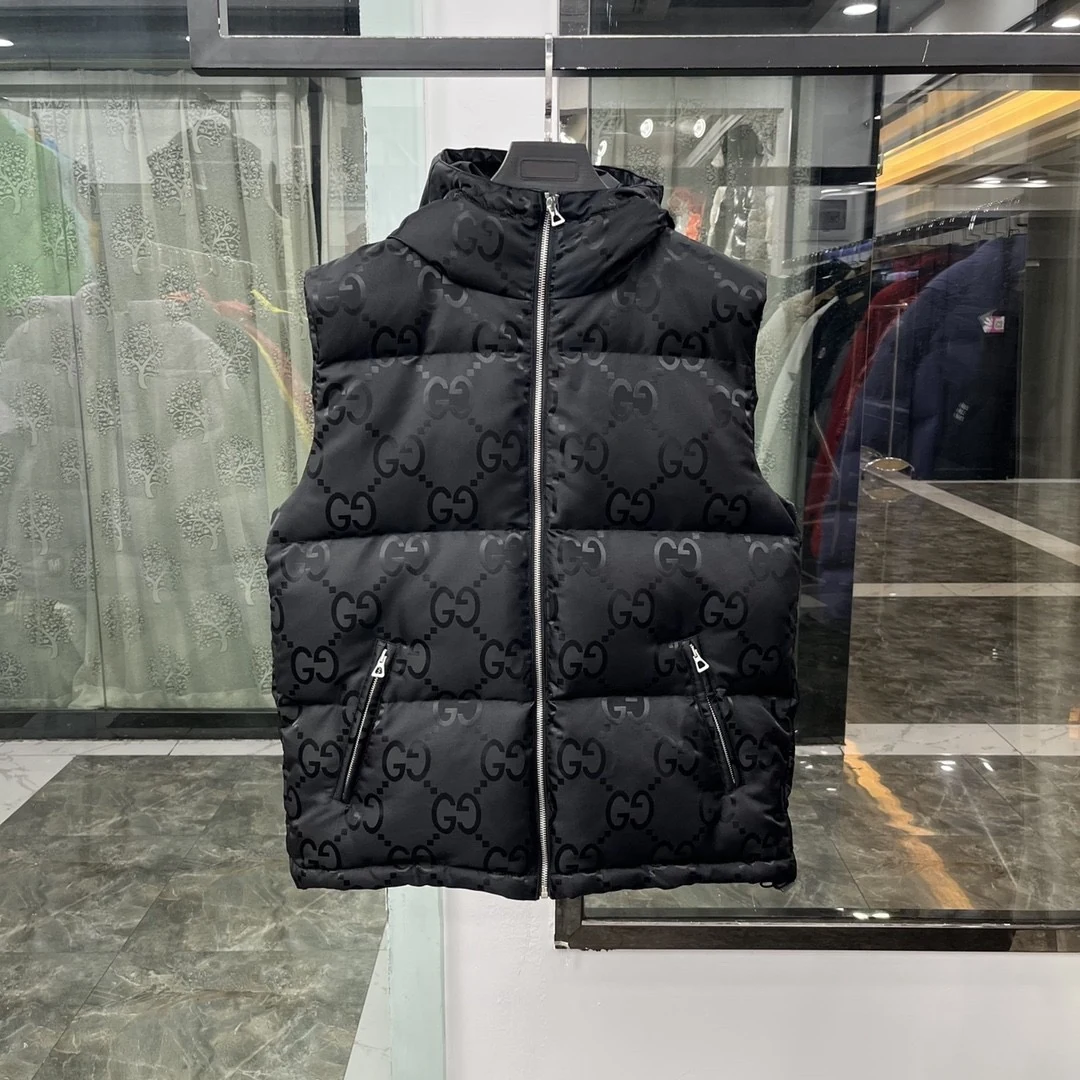 Gucci Hooded Puffer Vest - Style 5 - Gucci puffer vest real photo 5