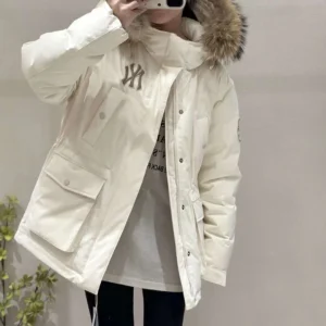 Hooded Long Puffer Jacket - puffer jacket real photo 1