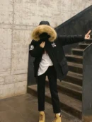 Hooded Long Puffer Jacket - Style 4 - puffer jacket real photo 1