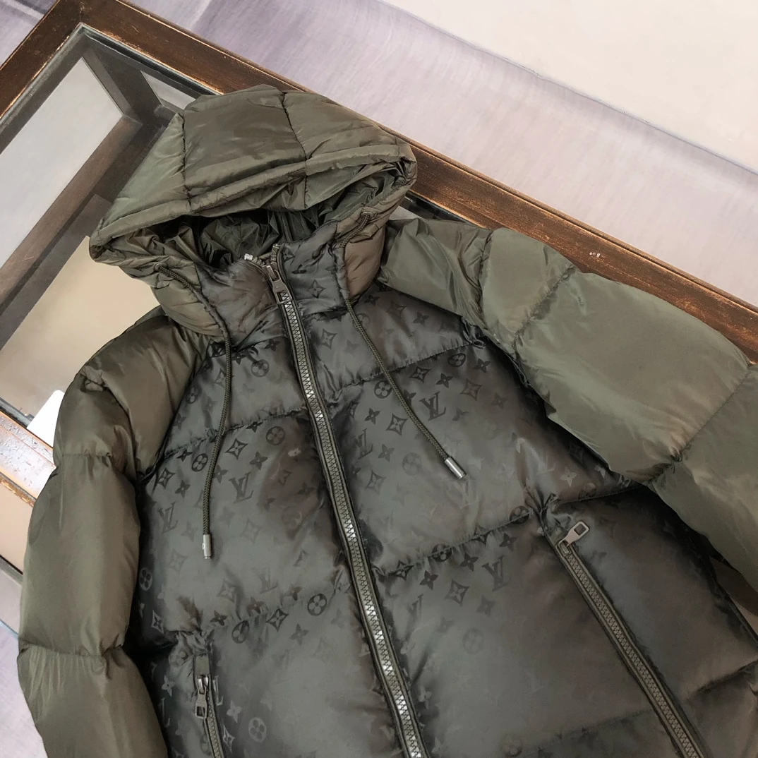 LV Hooded Puffer Jacket - Style 2 - LV puffer jacket real photo 3