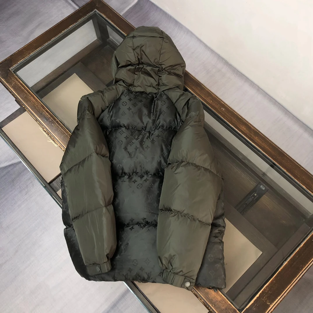 LV Hooded Puffer Jacket - Style 2 - LV puffer jacket real photo 9