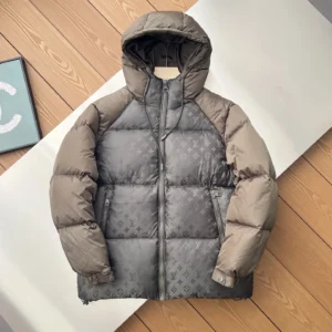 LV Hooded Quilted Puffer Jacket - LV puffer jacket real photo 1