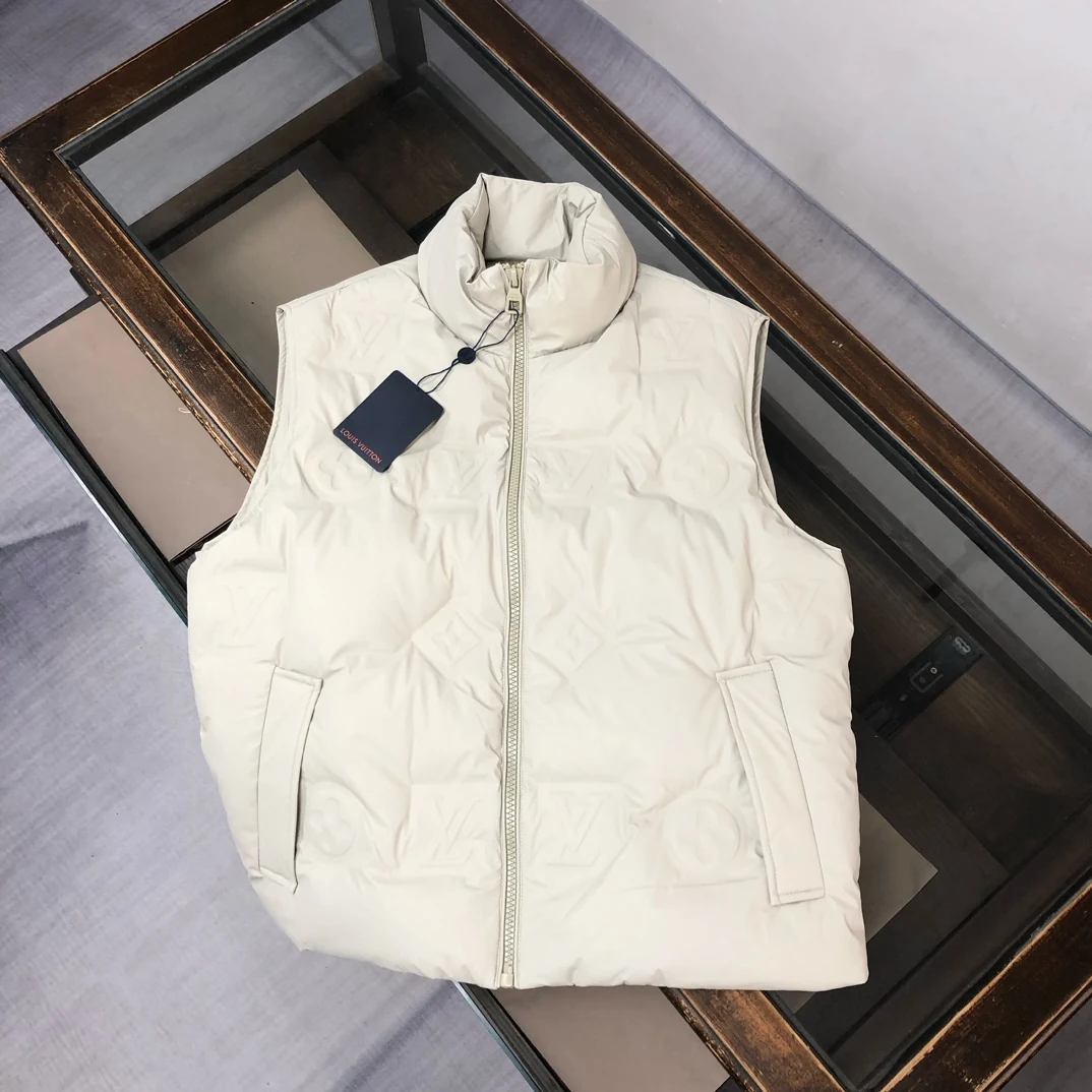 LV Short Puffer Vest - LV puffer vest real photo 1