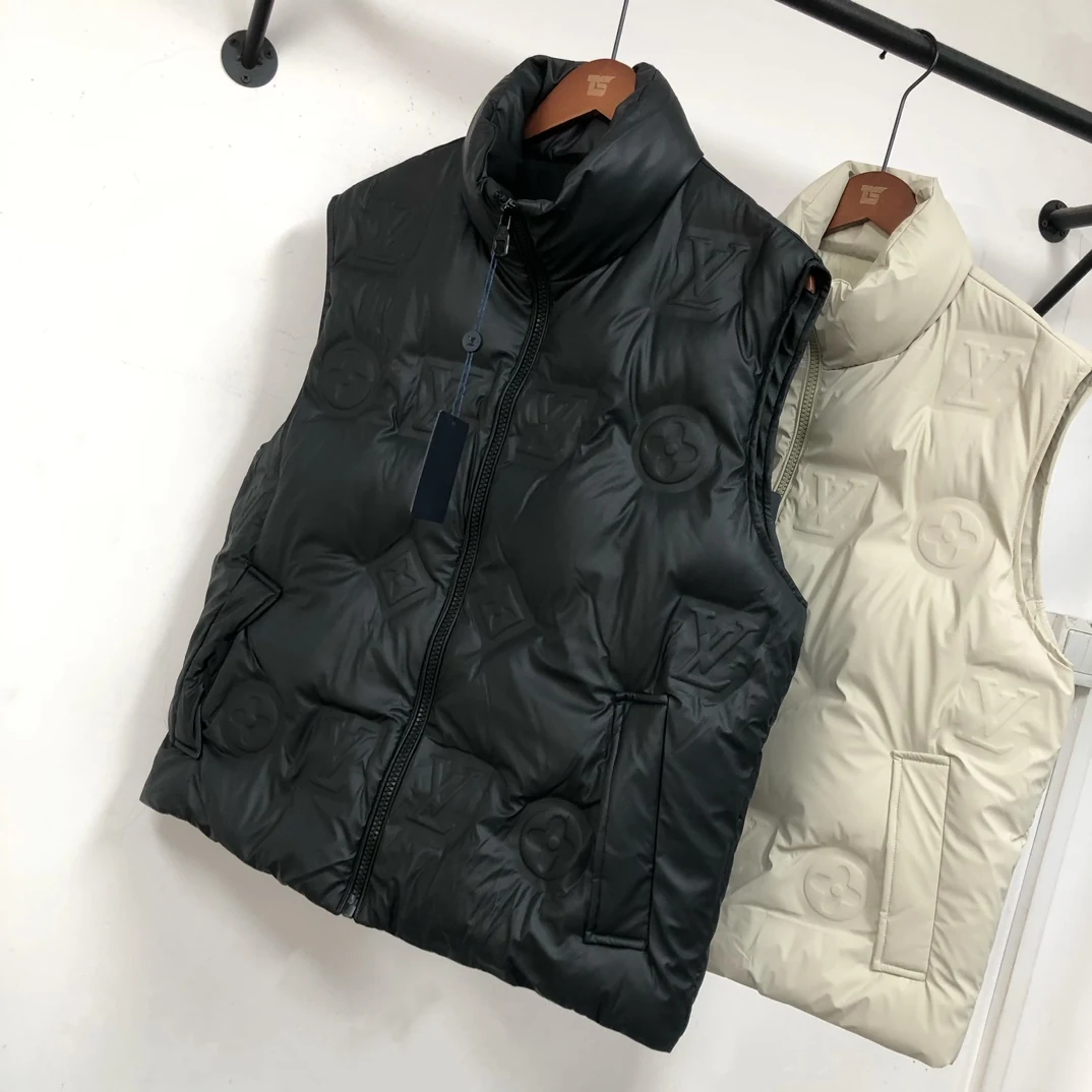 LV Short Puffer Vest - LV puffer vest real photo 2