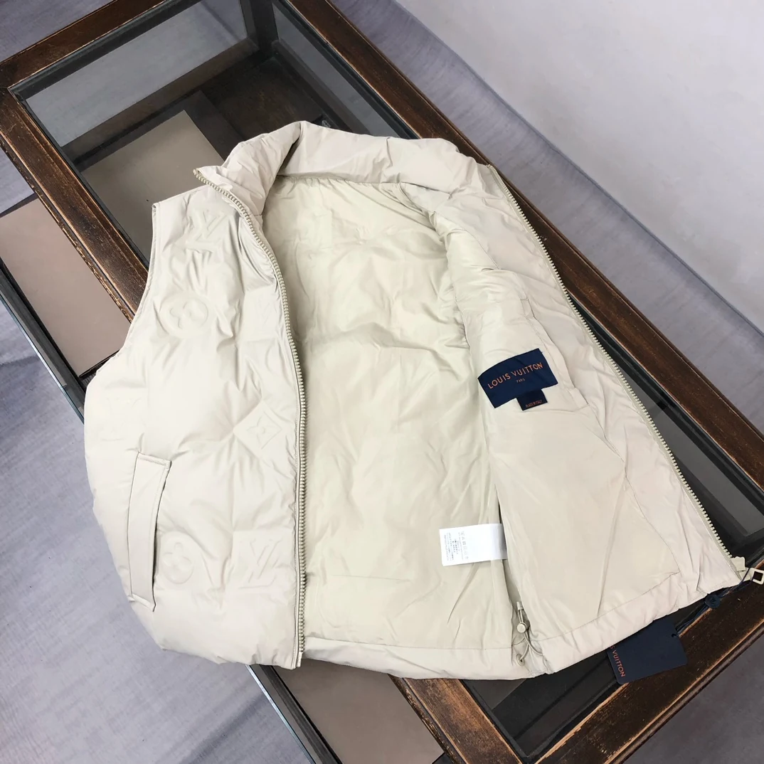 LV Short Puffer Vest - LV puffer vest real photo 6