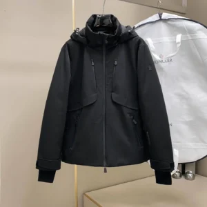 Moncler Grenoble Hooded Technical Jacket - Black - Moncler puffer jacket real photo 1
