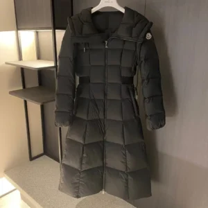 Moncler Hooded Long Puffer Jacket - Style 19 - Moncler puffer jacket real photo 1