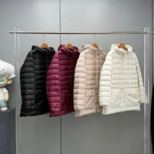Moncler Hooded Long Puffer Jacket - Style 20 - Moncler puffer jacket real photo 1