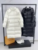 Moncler Hooded Long Puffer Jacket - Style 27 - Moncler puffer jacket real photo 1