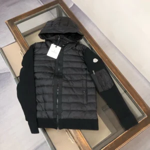 Moncler Hooded Panel Puffer Jacket - Style 4 - Moncler puffer jacket real photo 1