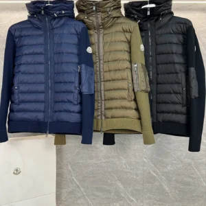 Moncler Hooded Panel Puffer Jacket - Style 8 - Moncler puffer jacket real photo 1