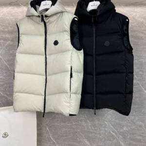 Moncler Hooded Quilted Puffer Vest - Moncler puffer vest real photo 1