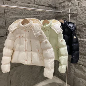Moncler Hooded Short Puffer Jacket - Style 16 - Moncler puffer jacket real photo 1