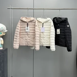 Moncler Hooded Short Puffer Jacket - Style 4 - Moncler puffer jacket real photo 1