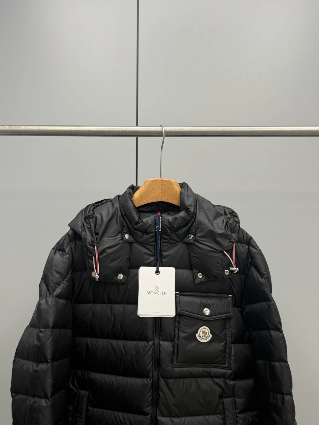 Moncler Hooded Short Puffer Jacket - Style 39 - Moncler puffer jacket real photo 3