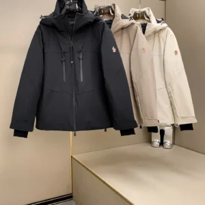 Moncler Hooded Stand-Collar Puffer Jacket - Style 3 - Moncler puffer jacket real photo 1