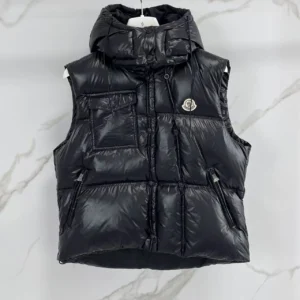 Moncler Hooded Puffer Vest - Style 12 - Moncler puffer vest real photo 1