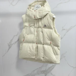 Moncler Hooded Puffer Vest - Style 3 - Moncler puffer vest real photo 1