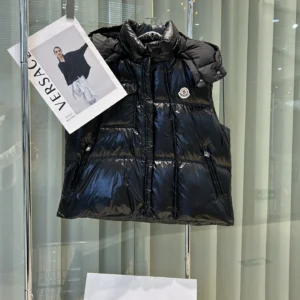 Moncler Hooded Puffer Vest - Style 6 - Moncler puffer vest real photo 1