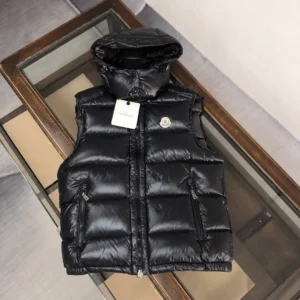 Moncler Hooded Puffer Vest - Style 7 - Moncler puffer vest real photo 1
