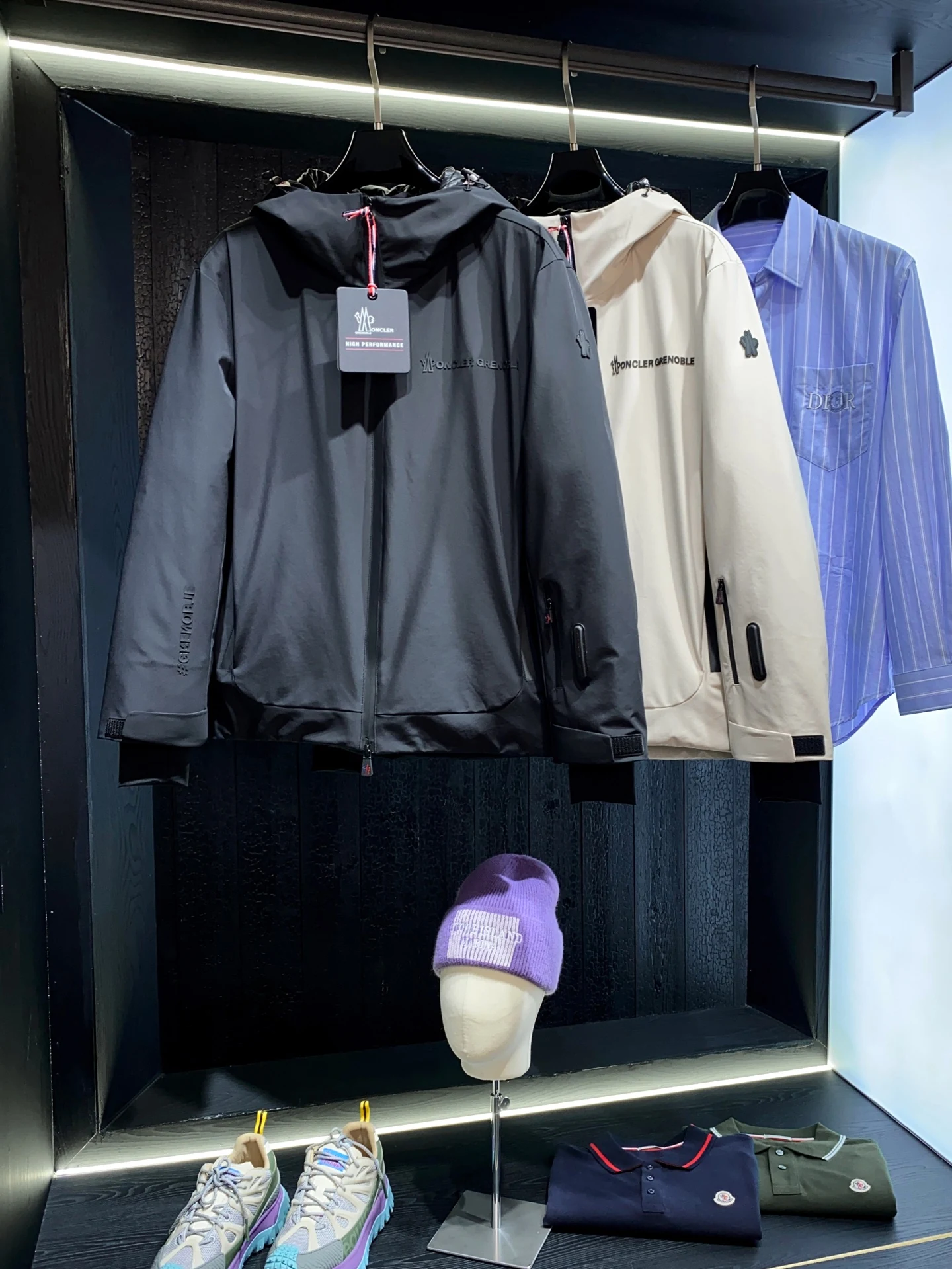 Hooded GORE-TEX down puffer jacket in black