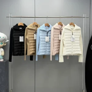 Moncler Lapel Panel Puffer Jacket - Moncler puffer jacket real photo 1