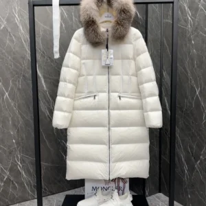 Moncler Long Fur-Collar Puffer Jacket - Moncler puffer jacket real photo 1