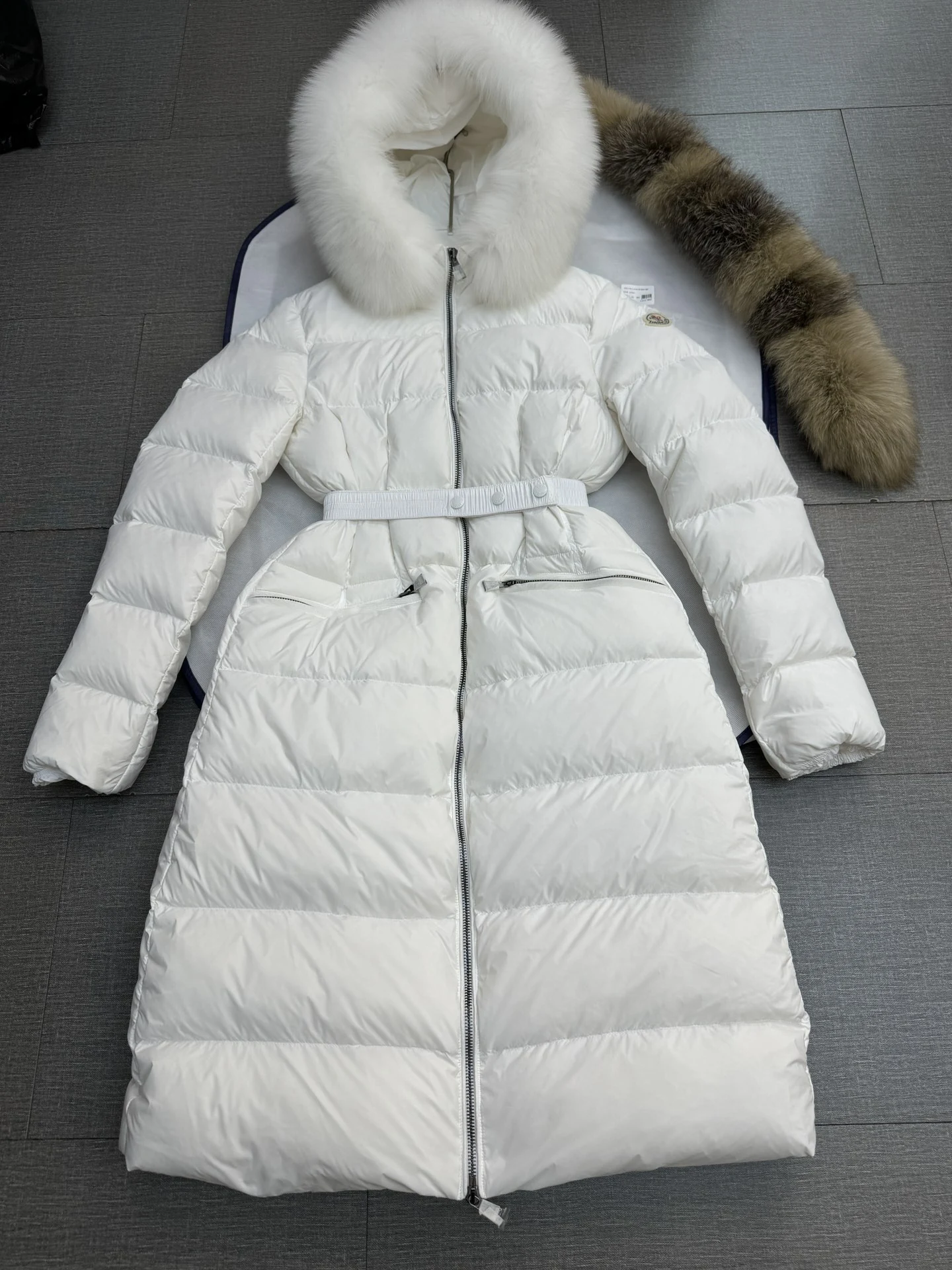 Moncler Long Fur-Collar Puffer Jacket - Style 5 - Moncler puffer jacket real photo 2