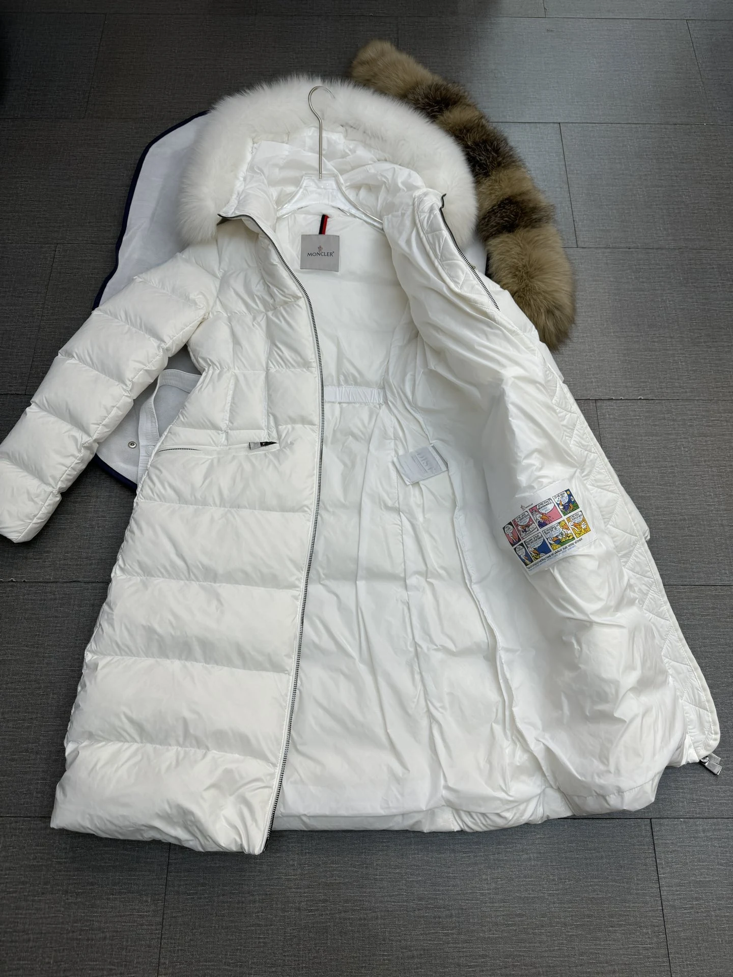 Moncler Long Fur-Collar Puffer Jacket - Style 5 - Moncler puffer jacket real photo 5