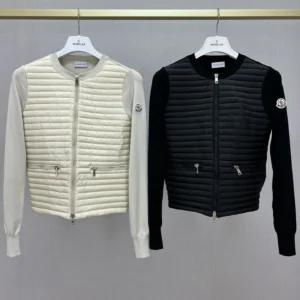 Moncler Round-Neck Panel Puffer Jacket - Moncler puffer jacket real photo 1