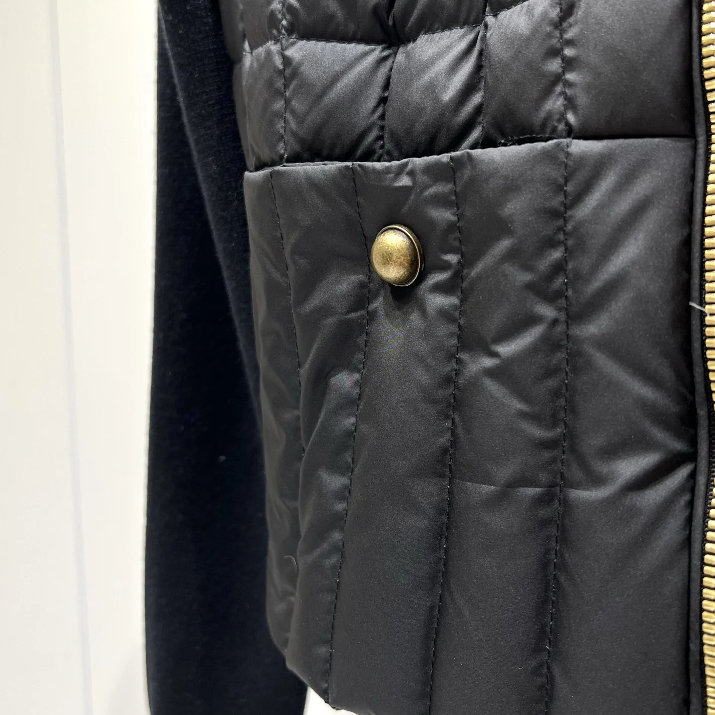 Moncler Round-Neck Panel Puffer Jacket - Style 4 - Moncler puffer jacket real photo 7