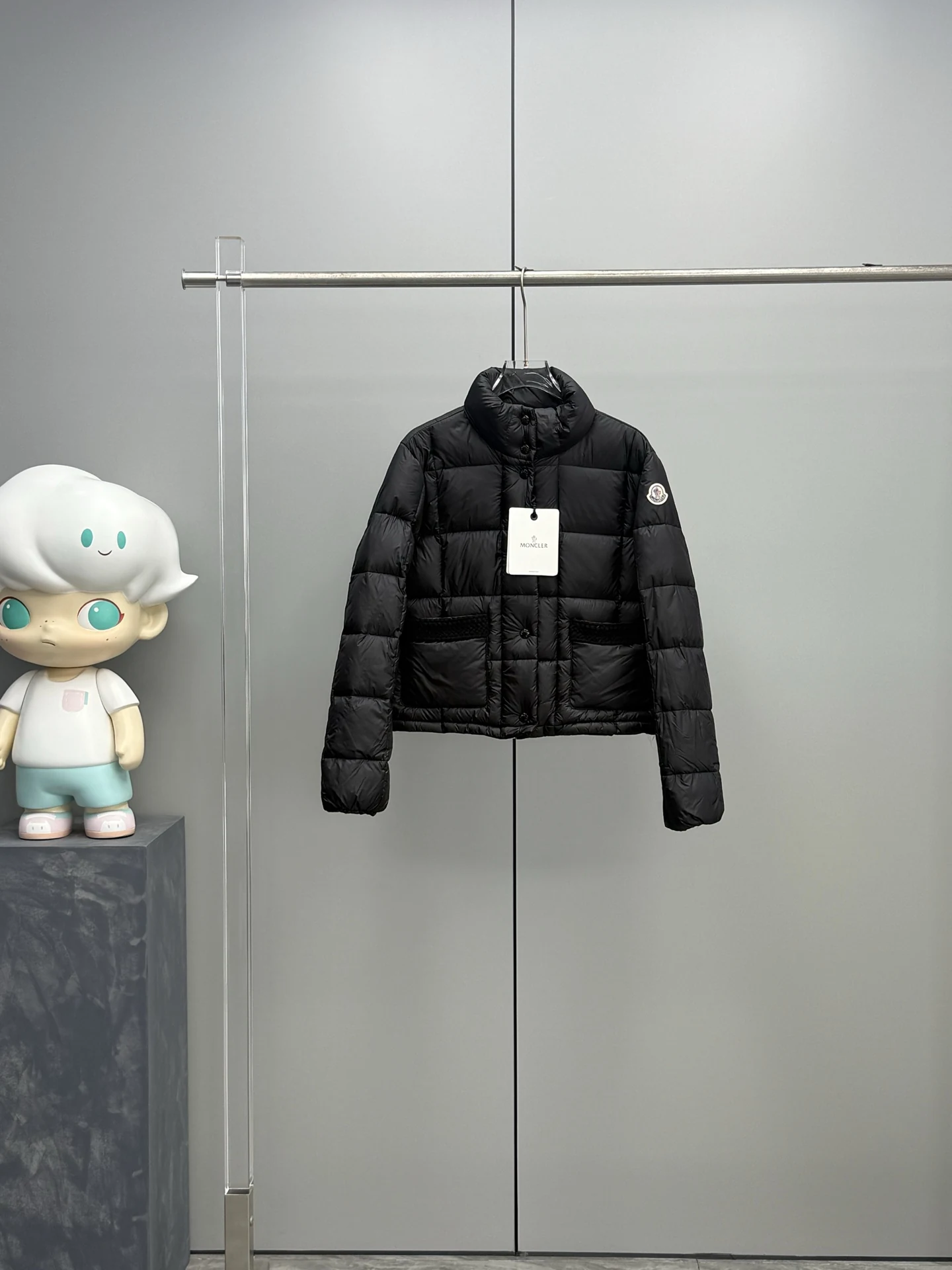 Moncler Short Stand-Collar Puffer Jacket - Style 33 - Moncler puffer jacket real photo 2