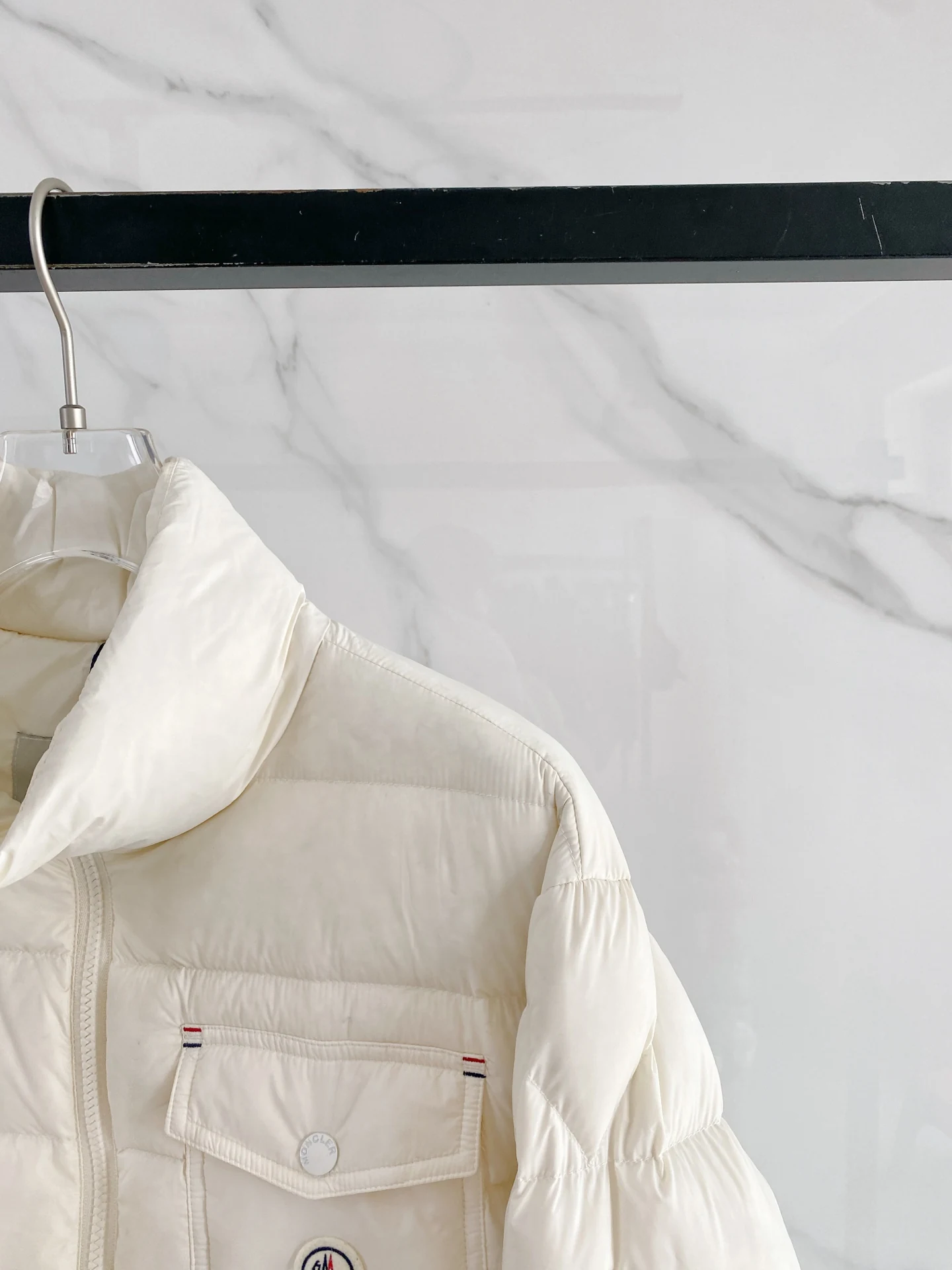Moncler Stand-Collar Puffer Jacket - Style 4 - Moncler puffer jacket real photo 3
