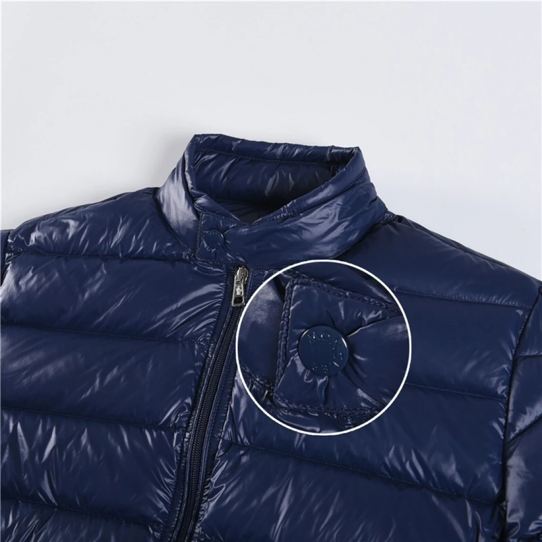 Moncler Stand-Collar Lightweight Puffer Jacket - Style 14 - Moncler puffer jacket real photo 3