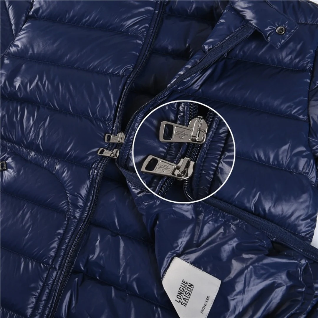 Moncler Stand-Collar Lightweight Puffer Jacket - Style 14 - Moncler puffer jacket real photo 7