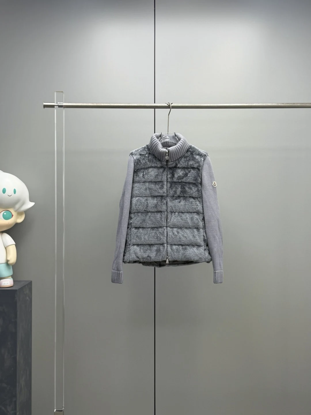 Moncler Stand-Collar Panel Puffer Jacket - Style 19 - Moncler puffer jacket real photo 2