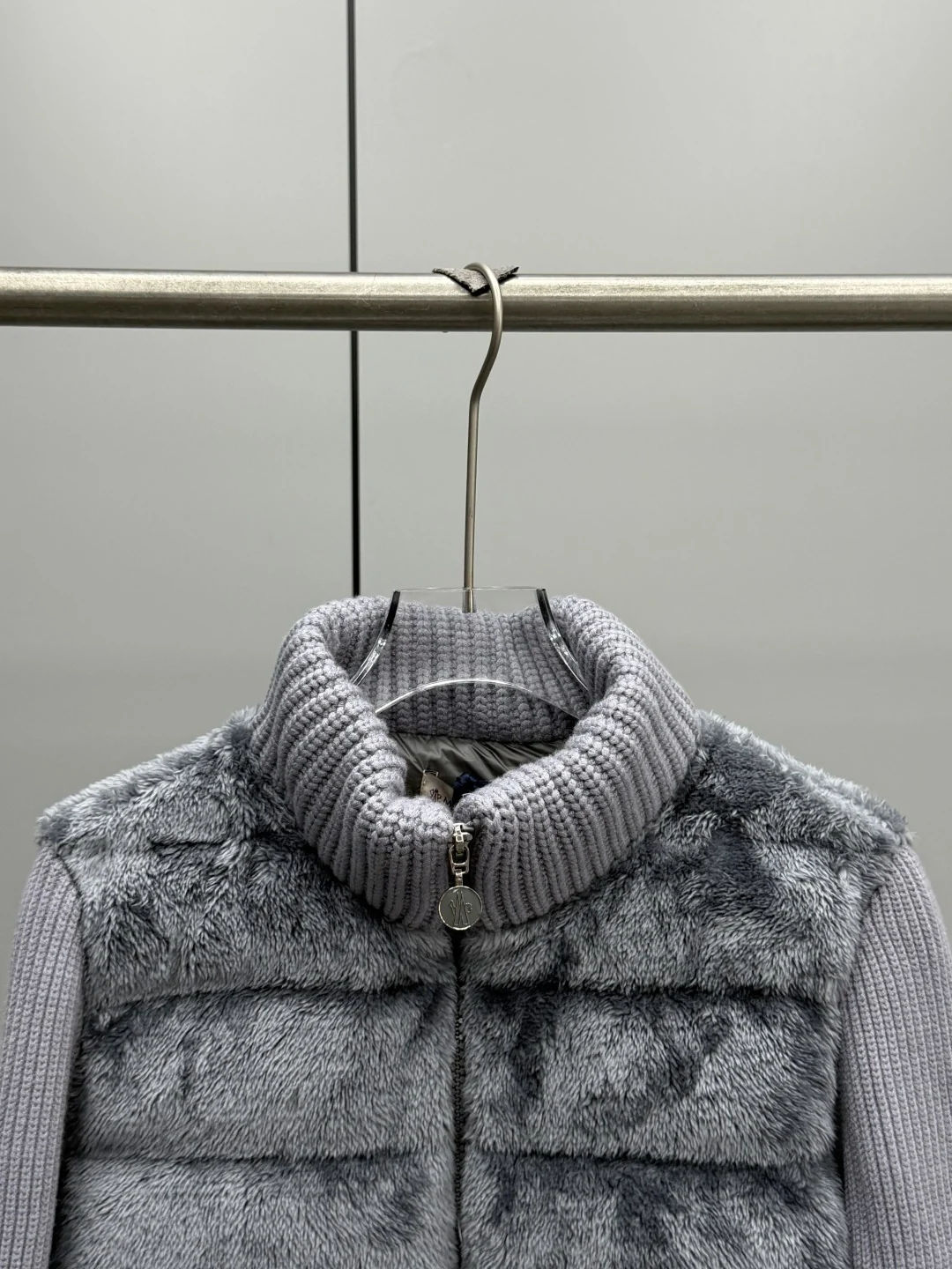Moncler Stand-Collar Panel Puffer Jacket - Style 19 - Moncler puffer jacket real photo 3