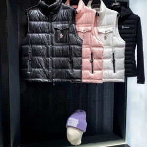 Moncler Stand-Collar Puffer Vest - Style 19 - Moncler puffer vest real photo 1