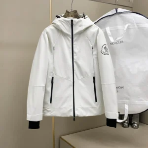 Moncler Technical Hooded Jacket - White - Moncler puffer jacket real photo 1