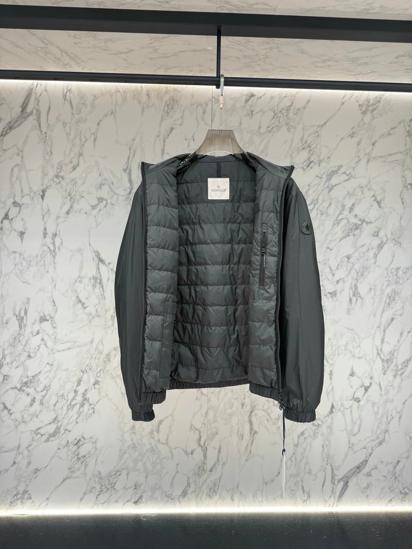 Moncler Zip Puffer Jacket - Style 302 - Moncler puffer jacket real photo 5