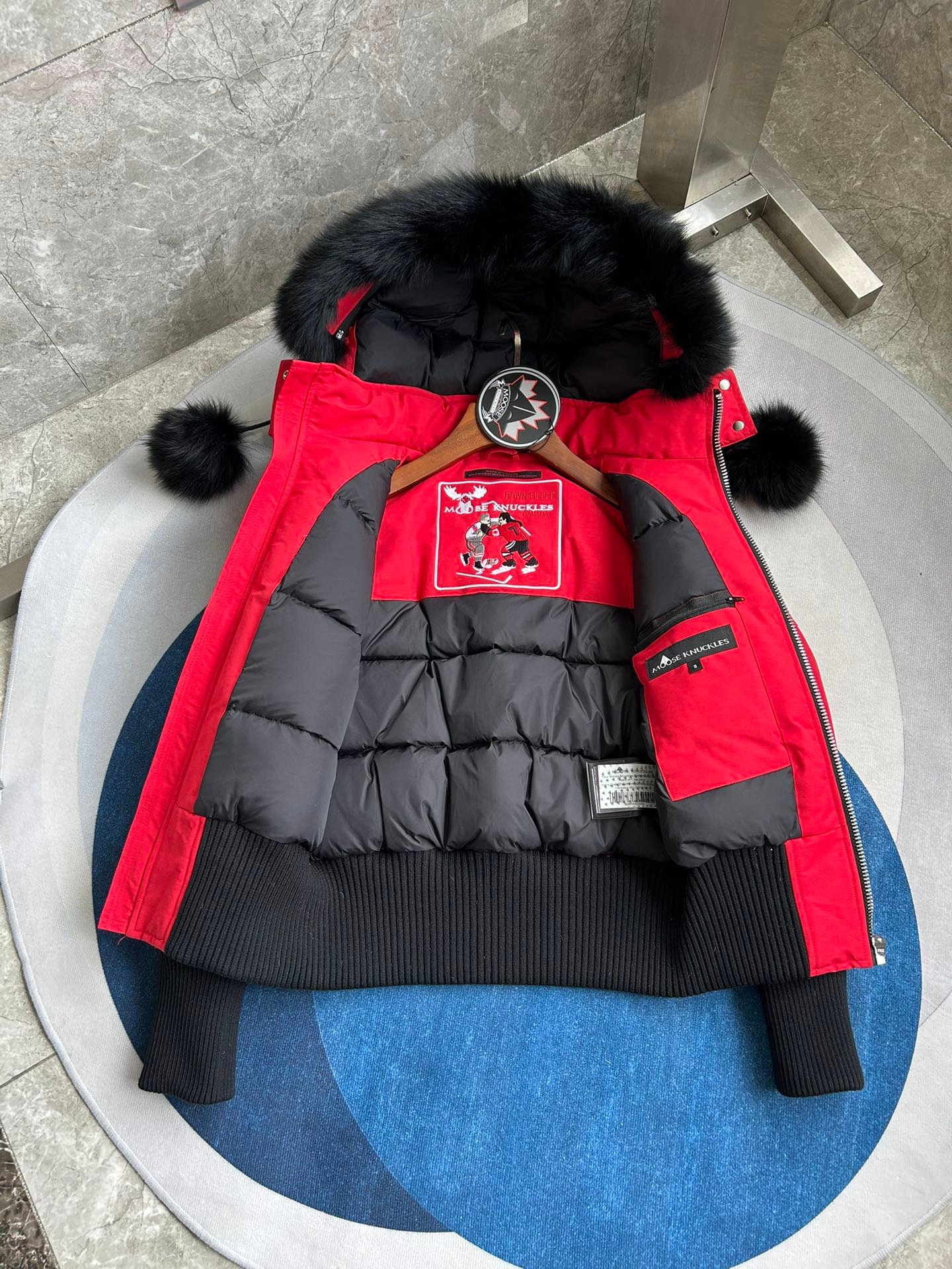 Moose Knuckles Zip Puffer Jacket - Style 8 - Moose Knuckles puffer jacket real photo 4