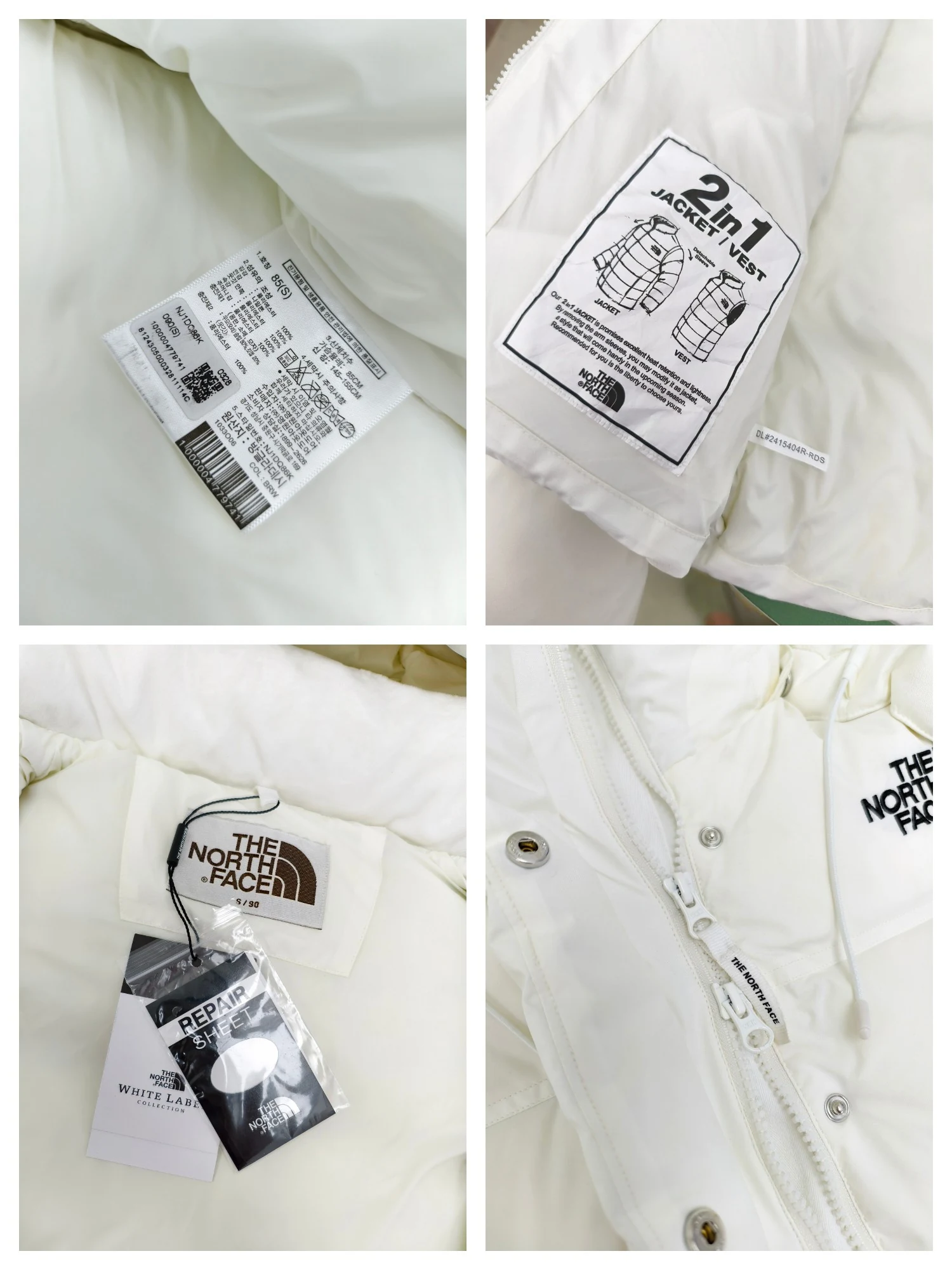 North Face Zip Puffer Jacket - Style 37 - North Face puffer jacket real photo 7