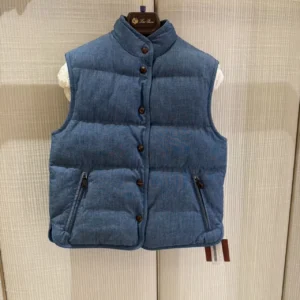 Panel Retro Puffer Vest - Style 2 - puffer vest real photo 1