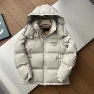 Prada Hooded Short Puffer Jacket - Style 4 - Prada puffer jacket real photo 1