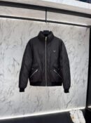 Prada Re-Nylon Puffer Jacket Black/brown - Prada puffer jacket real photo 1