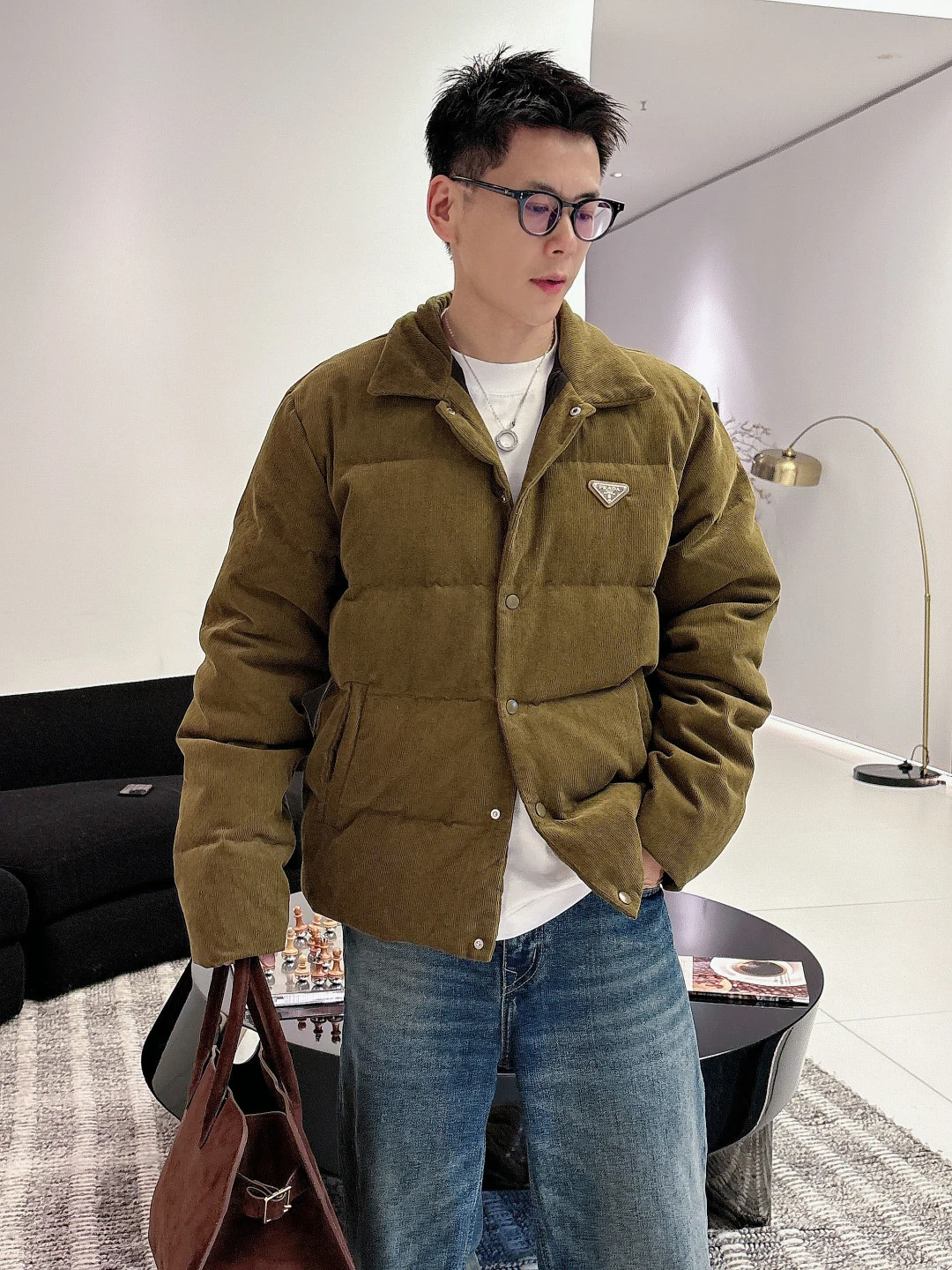 Prada Stand-Collar Puffer Vest - Style 4 - Prada puffer vest real photo 5